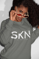 SKN Unisex Fleece Pullover Hood